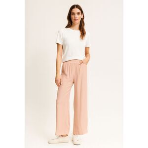 EVERLANE Pink 100% Silk Wide Leg Pants Trousers   Women's Size Small